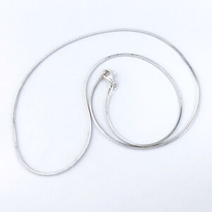 Vintage Sterling Silver 925 0.9mm Snake Chain Necklace 18"
